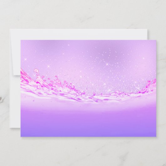 熱帯海紫ピンクの日付を保存 セーブザデート (裏面)