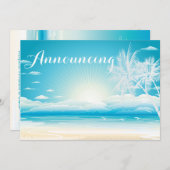 熱帯海結婚夢の発表 招待状 (正面/裏面)