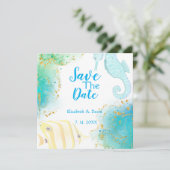 熱帯海結婚式招待状 招待状 (スタンド正面)