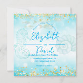 熱帯海結婚式招待状 招待状 (裏面)