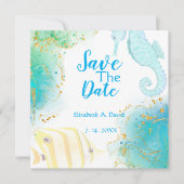 熱帯海結婚式招待状 招待状 (正面)