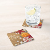 熱帯海航海の沿岸の夏休み スクエアペーパーコースター (インサイチュ)