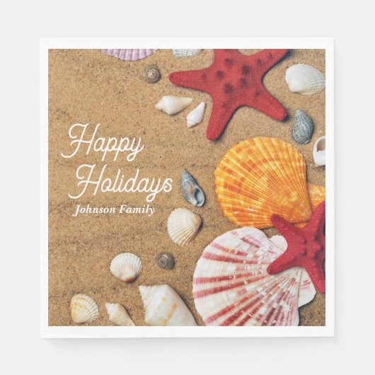 熱帯海航海の沿岸の夏休み スタンダードランチョンナプキン (正面)