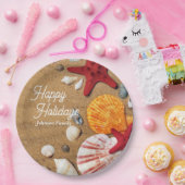 熱帯海航海の沿岸の夏休み ペーパープレート (パーティー)