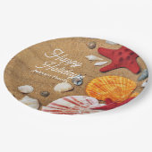 熱帯海航海の沿岸の夏休み ペーパープレート (アングル)