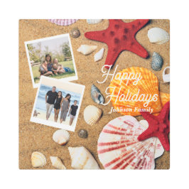 熱帯海航海の沿岸の夏休み メタルプリント