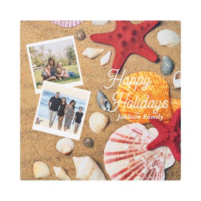 熱帯海航海の沿岸の夏休み メタルプリント (正面)