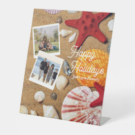 熱帯海航海の沿岸の夏休み 台座サイン