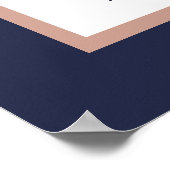 熱帯海軍バラ金ゴールドパーム結婚のシーティングチャート ポスター (角)