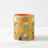 熱帯海魚マリンライフオレンジリーフサンゴ マグカップ (中央)