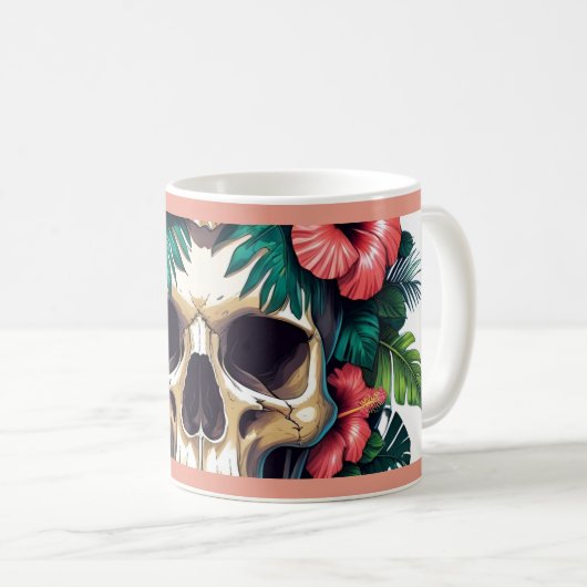 熱帯減衰:開花とボーン コーヒーマグカップ (正面右)