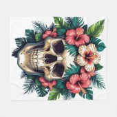 熱帯減衰：開花とボーン フリースブランケット (正面(横))