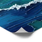 熱帯渦ビーチファンタジーアートワーク ポスター (角)