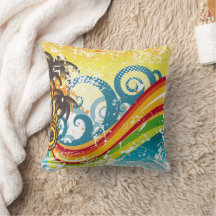 熱帯渦巻き型装飾枕