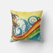 熱帯渦巻き型装飾枕 クッション (裏面)