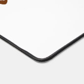 熱帯火山の風景とヤシの木が入ったバッジ デスクマット (コーナー)