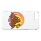 熱帯火山の風景とヤシの木が入ったバッジ Case-Mate iPhoneケース (裏面(横))