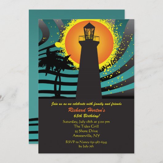 熱帯灯台招待状 招待状 (正面/裏面)