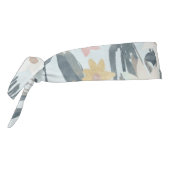 熱帯灰色金ゴールド茎葉花パターン タイヘッドバンド (回転270)