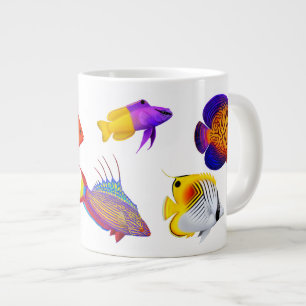 熱帯珊瑚礁の魚の専門のマグ ジャンボコーヒーマグカップ