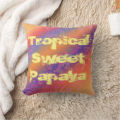 熱帯甘いパパイヤ クッション (ブランケット)