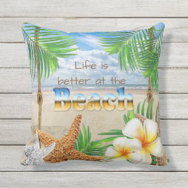 熱帯生命はビーチでよりよいです クッション