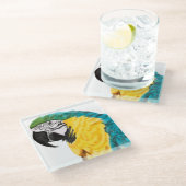 熱帯産オウム ガラスコースター (アングル)