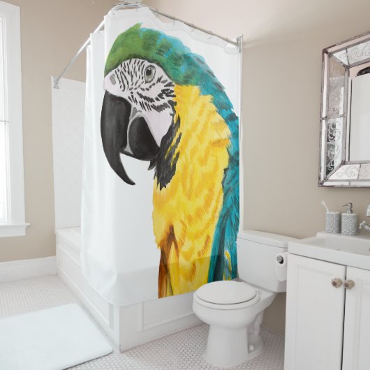 熱帯産オウム シャワーカーテン (インサイチュ)