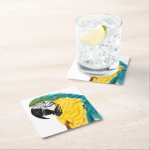 熱帯産オウム スクエアペーパーコースター (インサイチュ)