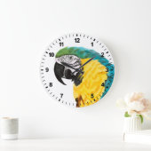 熱帯産オウム ラージ壁時計 (ホーム)