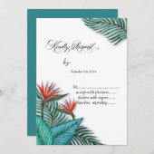 熱帯異国花RSVP 招待状 (正面/裏面)