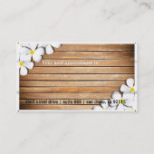 熱帯白いプルメリアのスパのスキンケアのマッサージのサロン 予約カード (裏面)