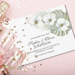 熱帯白オーキッド結婚の発表