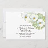 熱帯白オーキッド結婚の発表 (正面)