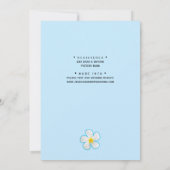 熱帯白プルメリアオンブルー，フローラ,ブライダル 招待状 (裏面)