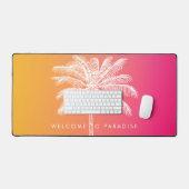 熱帯白ヤシの木の夕日 デスクマット (キーボード&マウス)