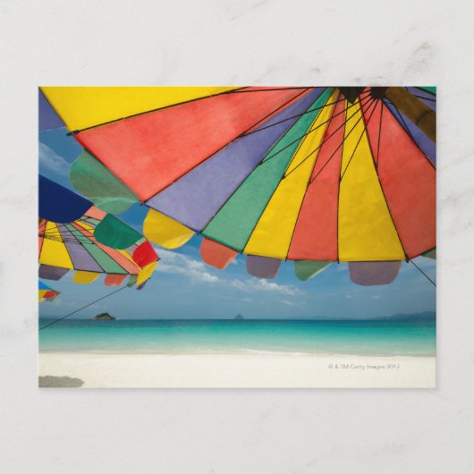 熱帯砂ビーチとターコイズ海。 ポストカード (正面)