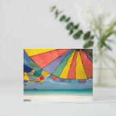 熱帯砂ビーチとターコイズ海。 ポストカード (スタンド正面)