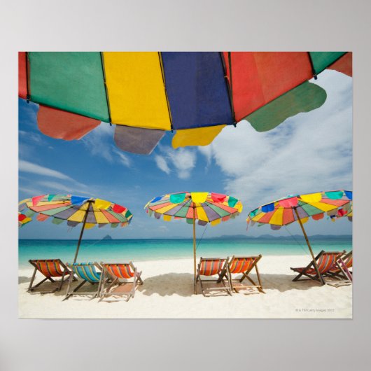 熱帯砂ビーチとターコイズ海。2 ポスター (正面)