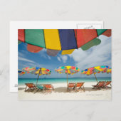 熱帯砂ビーチとターコイズ海。2 ポストカード (正面/裏面)