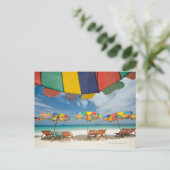 熱帯砂ビーチとターコイズ海。2 ポストカード (スタンド正面)