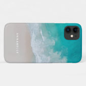 熱帯砂ビーチ海の晴れた波モダン Case-Mate iPhoneケース (裏面(横))