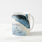 熱帯砂ビーチ海コーヒー コーヒーマグカップ (正面右)