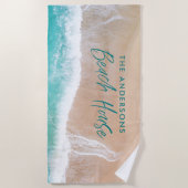 熱帯砂ビーチ海サニーウェーブビーチハウス  ビーチタオル (正面)