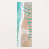 熱帯砂ビーチ海パーソナライズされた法  ヨガマット (正面)