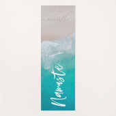 熱帯砂ビーチ海パーソナライズされた瞑想 ヨガマット (正面)