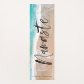 熱帯砂ビーチ海パーソナライズされた瞑想 ヨガマット (正面)