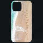 熱帯砂ビーチ海パーソナライズされた瞑想 iPhone 12 PRO MAX ケース<br><div class="desc">熱帯砂ビーチ海パーソナライズされたおもしろいモダンのスタイリッシュ電話のケースデザイン。</div>