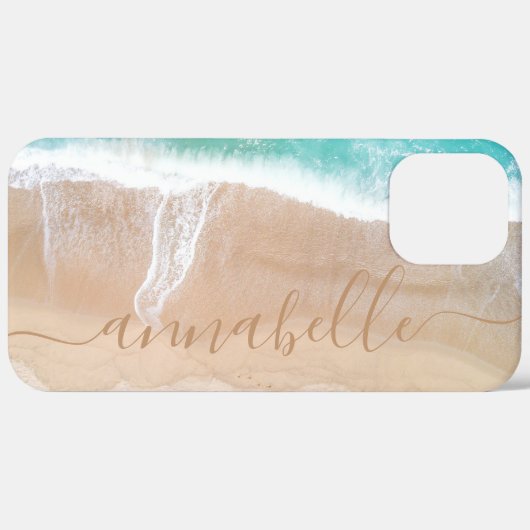 熱帯砂ビーチ海パーソナライズされた瞑想 Case-Mate iPhoneケース (裏面 (横))