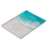 熱帯砂ビーチ海冒険が始まる ノートブック (左側)